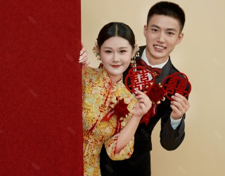 客片分享|经典好看的中式婚纱照